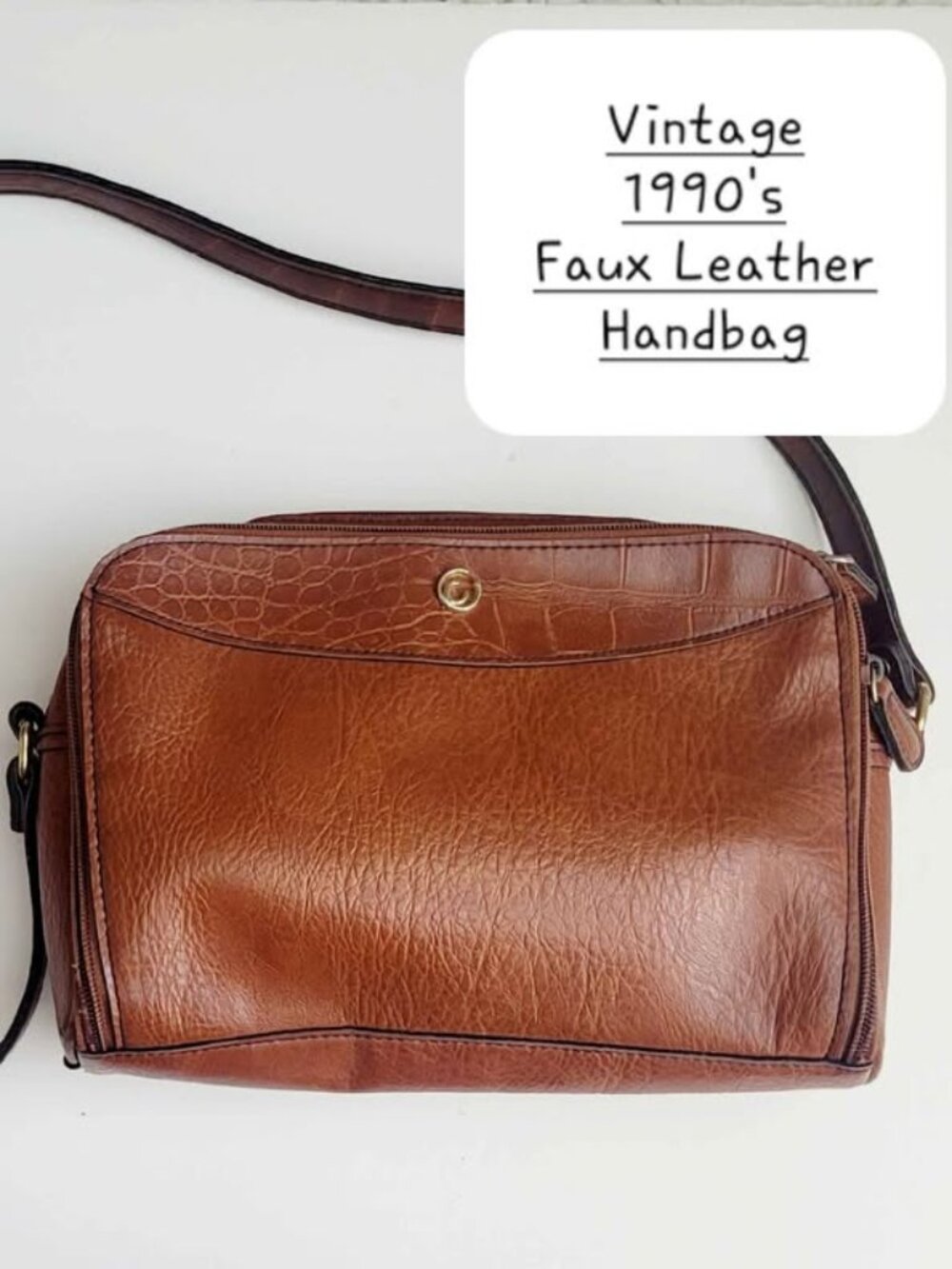 Vintage 1990's Faux Leather Handbag